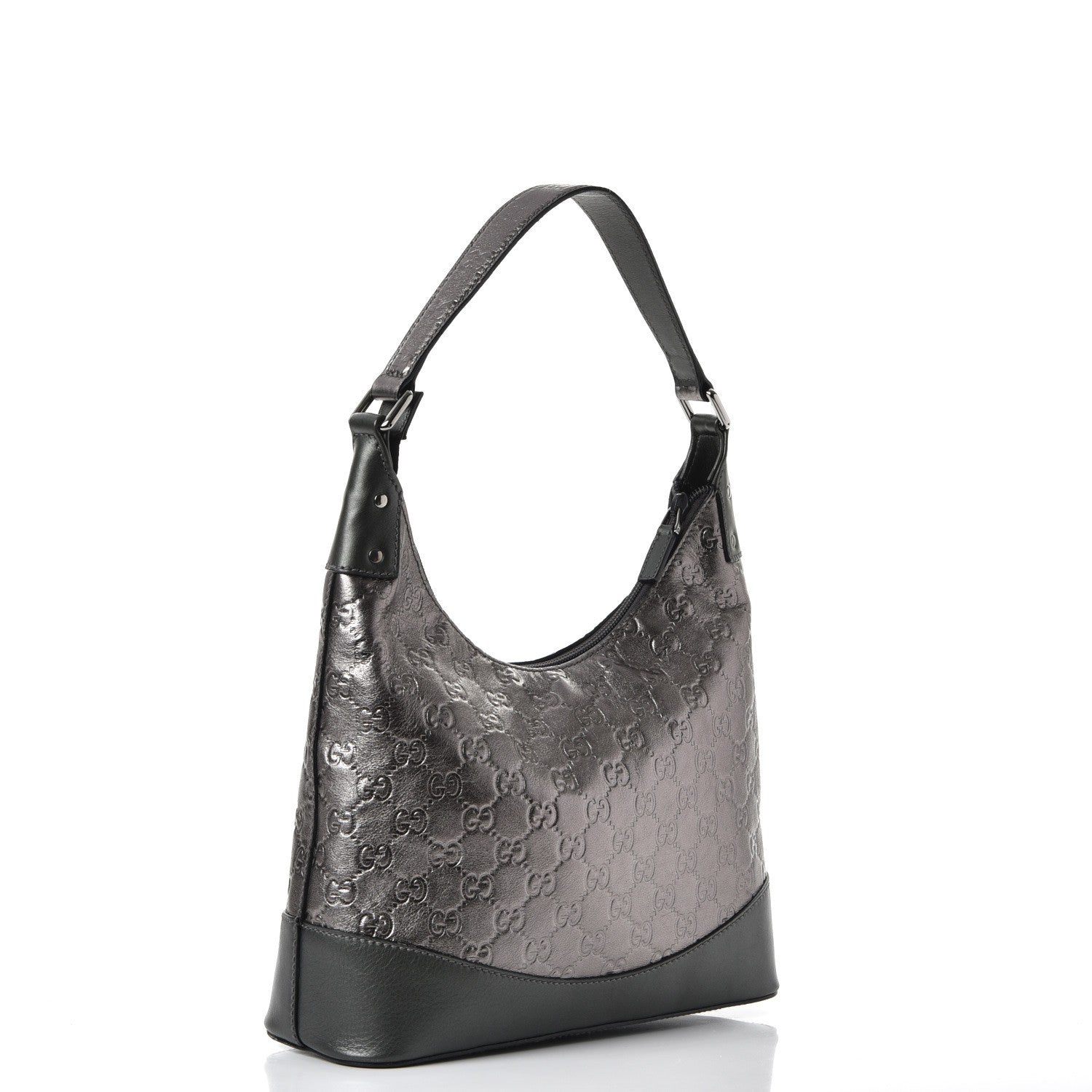 Gucci Guccissima Small Shoulder Bag Pewter 3 of 7