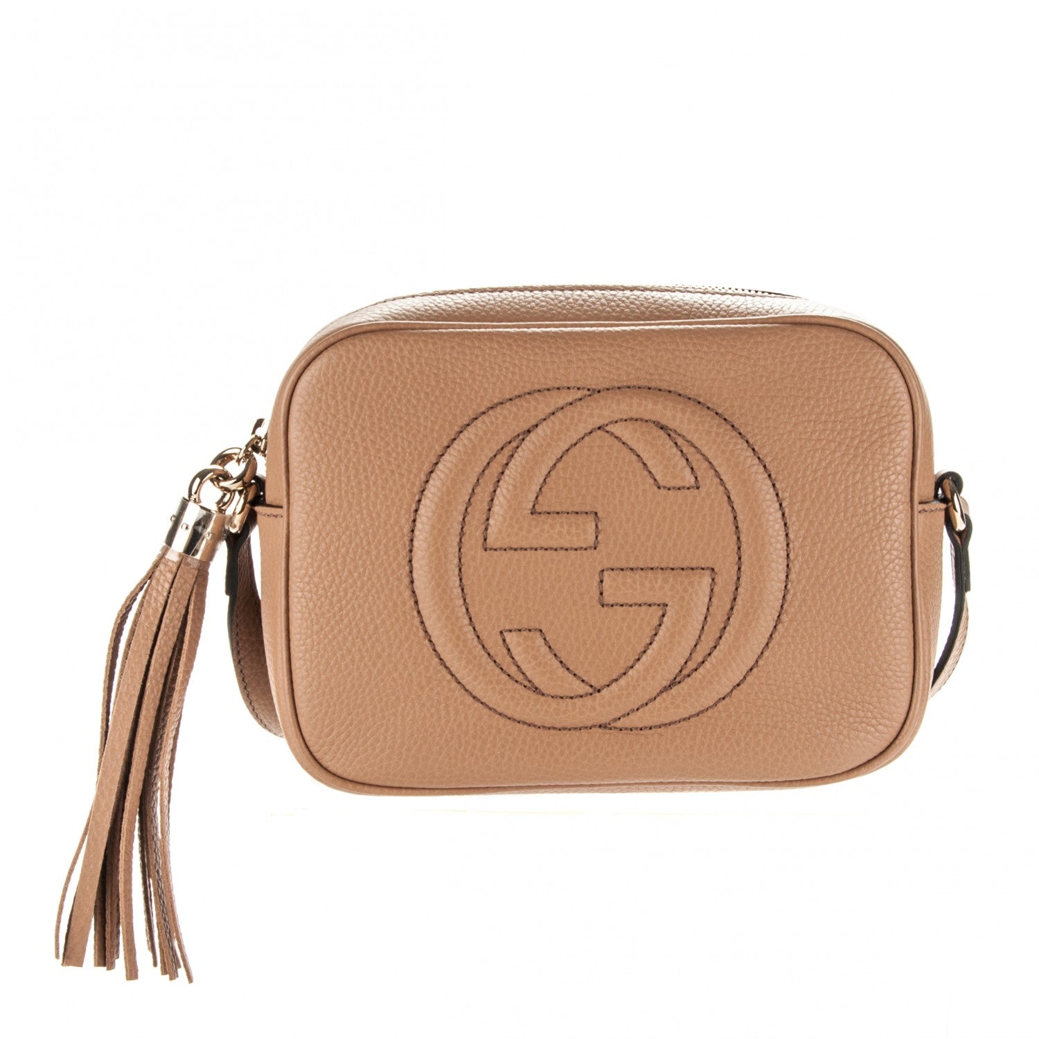 Gucci Pebbled Calfskin Small Soho Disco Bag Rose Beige 1 of 7