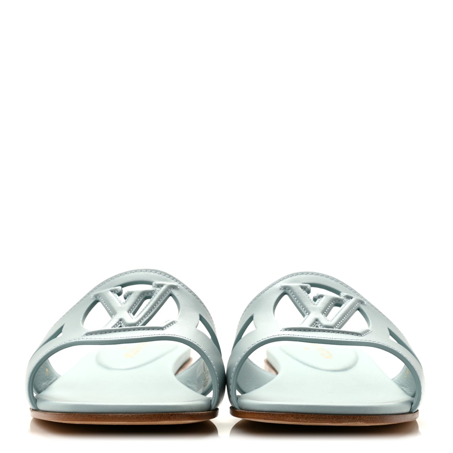 Calfskin LV Isola Flat Sandals 39 Blue