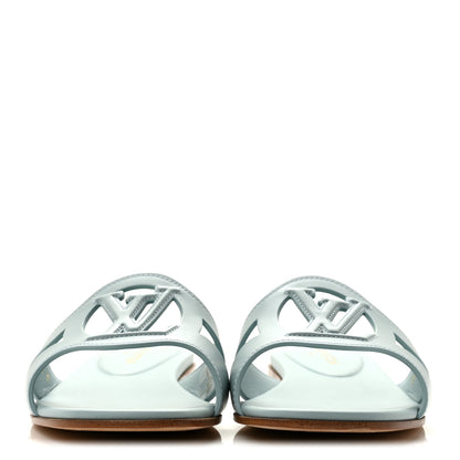 Louis Vuitton Calfskin LV Isola Flat Sandals 39 Blue 3 of 9