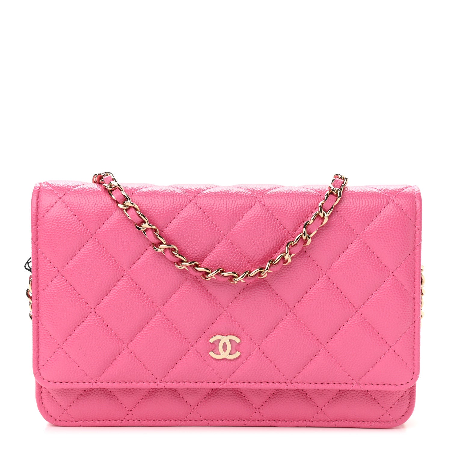 Chanel Caviar Quilted Wallet on Chain WOC Pink 1 of 10