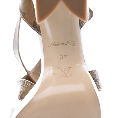 Louis Vuitton Calfskin Reverse Monogram Matchmake Cross Sandals 37 White 8 of 9