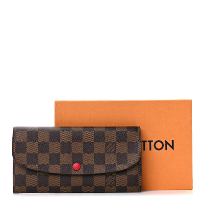 Louis Vuitton Damier Ebene Emilie Wallet Red 10 of 10
