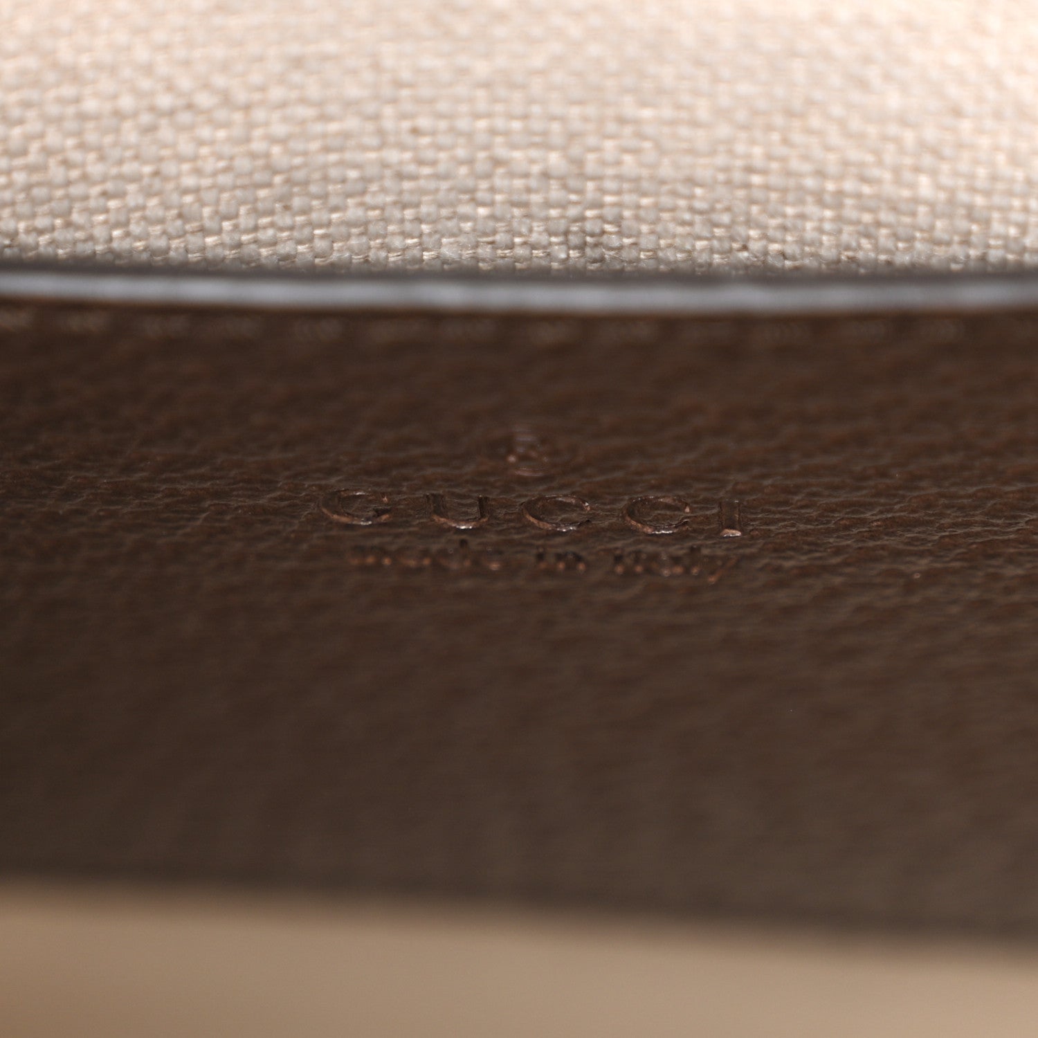 Gucci Monogram Jumbo GG Textured Dollar Calfskin Web Mini Vertical Tote Camel Ebony New Acero 6 of 10
