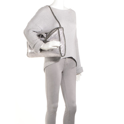 Stella McCartney Faux Leather Shaggy Deer Small Falabella Silver 2 of 7