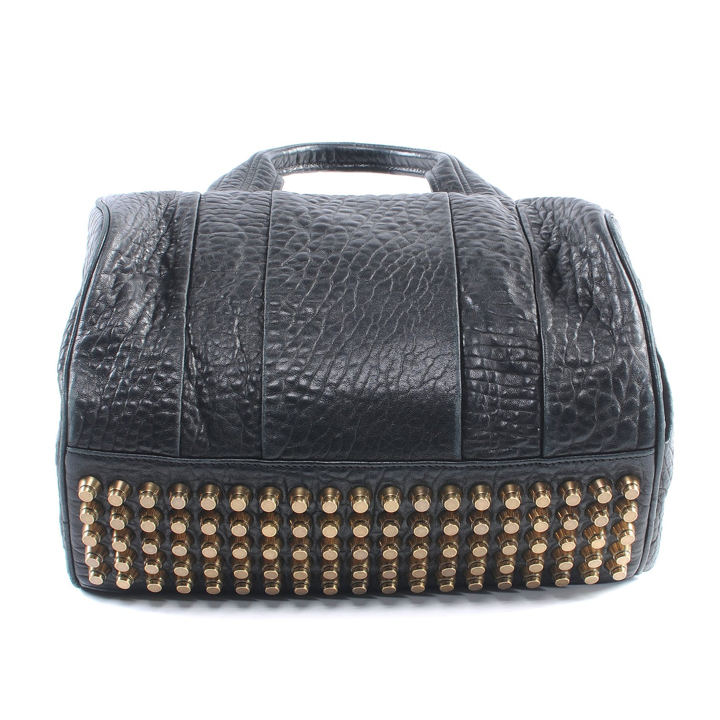 Leather Rocco w Gold Hardware Black