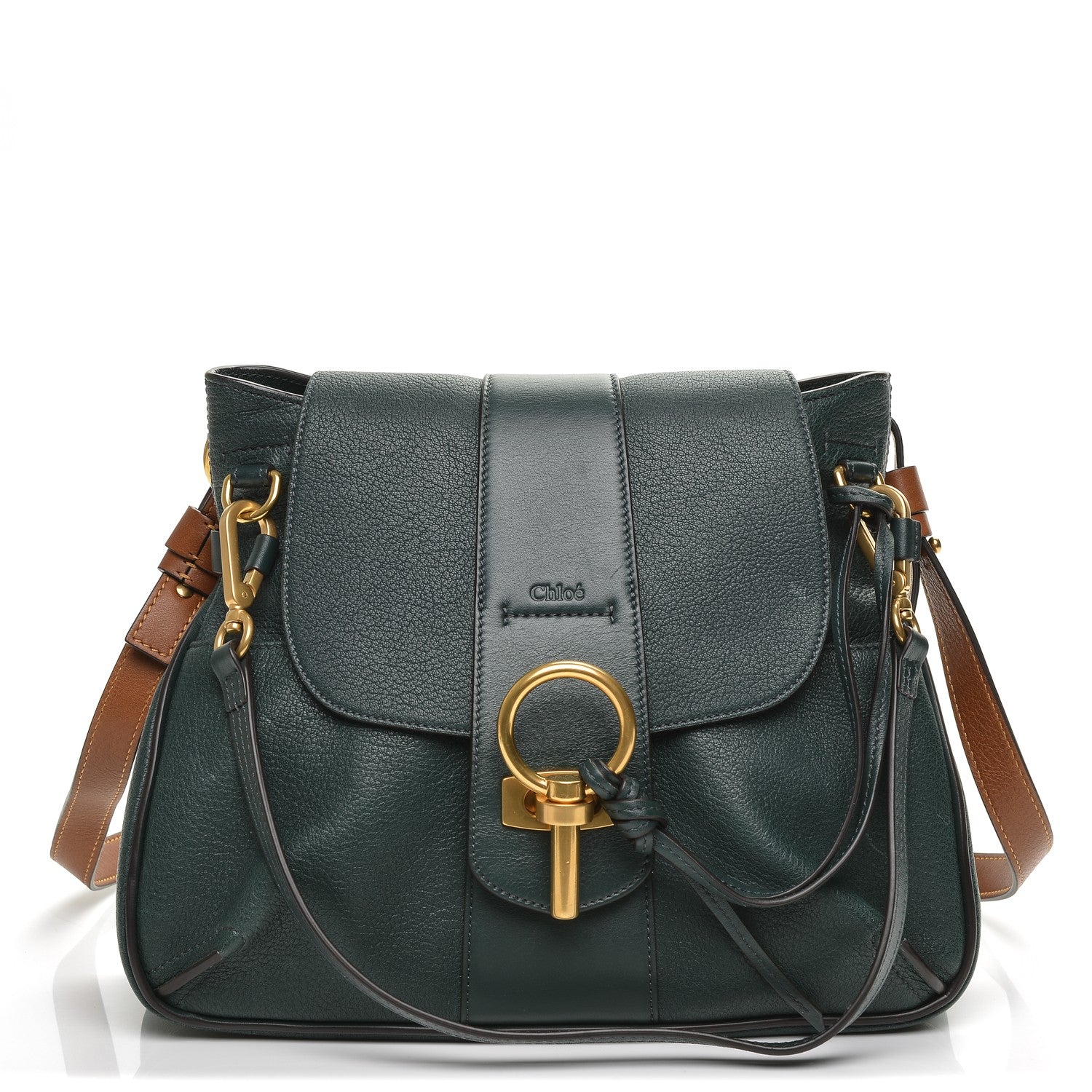 Chloe Lambskin Small Lexa Shoulder Bag Intense Green 1 of 6
