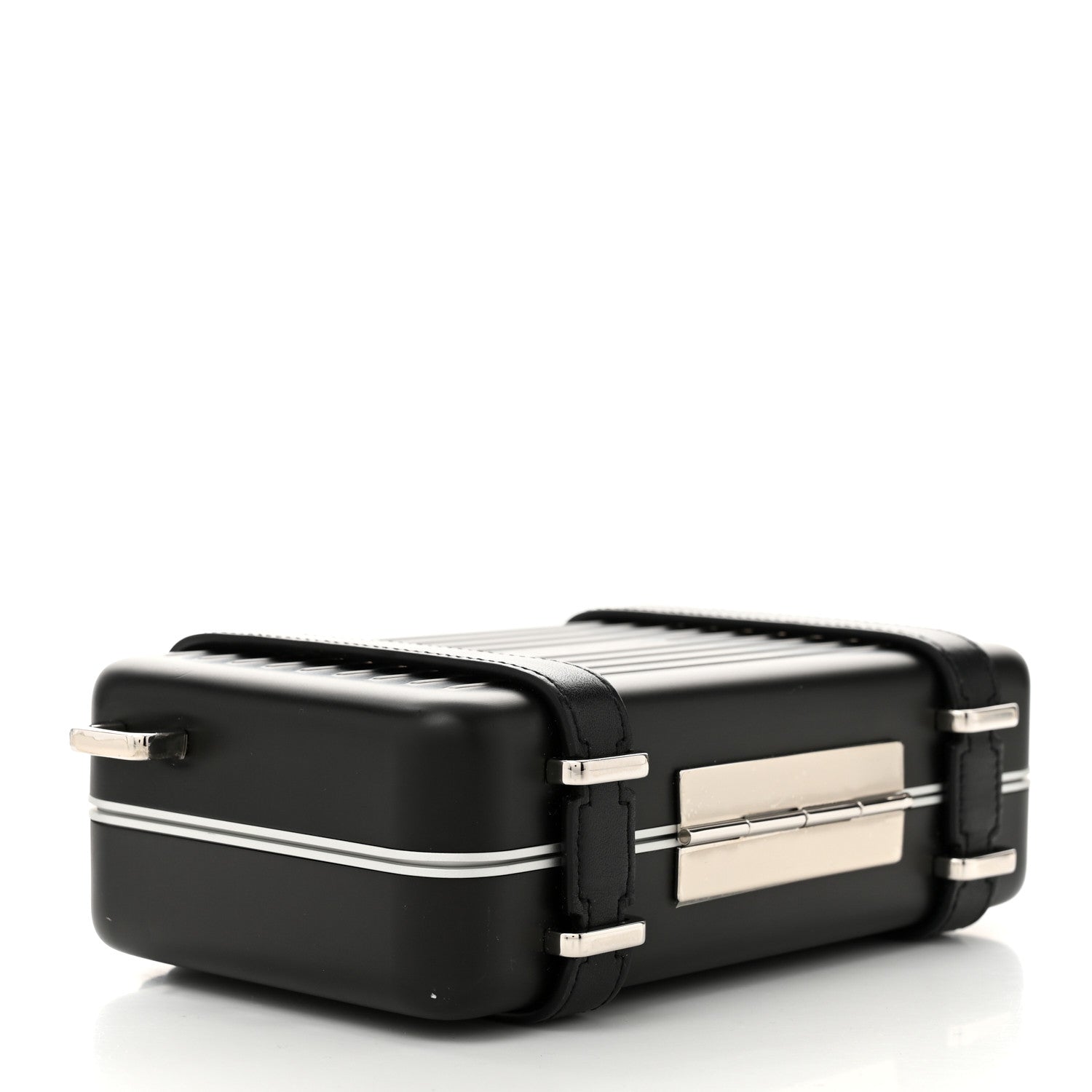 DIOR RIMOWA ブラックショルダーバッグ箱付き Christian Dior X RIMOWA Aluminum Personal Clutch On Strap