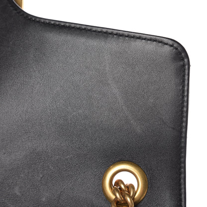 Gucci Calfskin Matelasse Medium GG Marmont Shoulder Bag Black 11 of 16