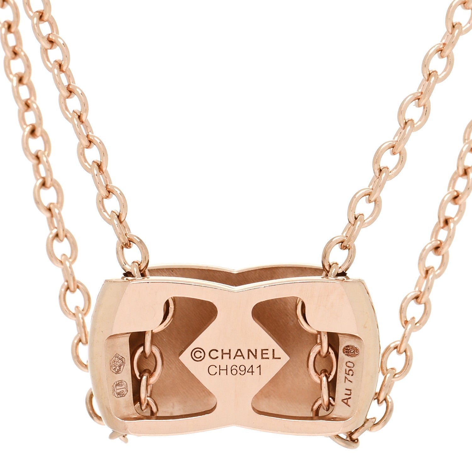 Chanel 18K Beige Gold Coco Crush Pendant Necklace 5 of 6