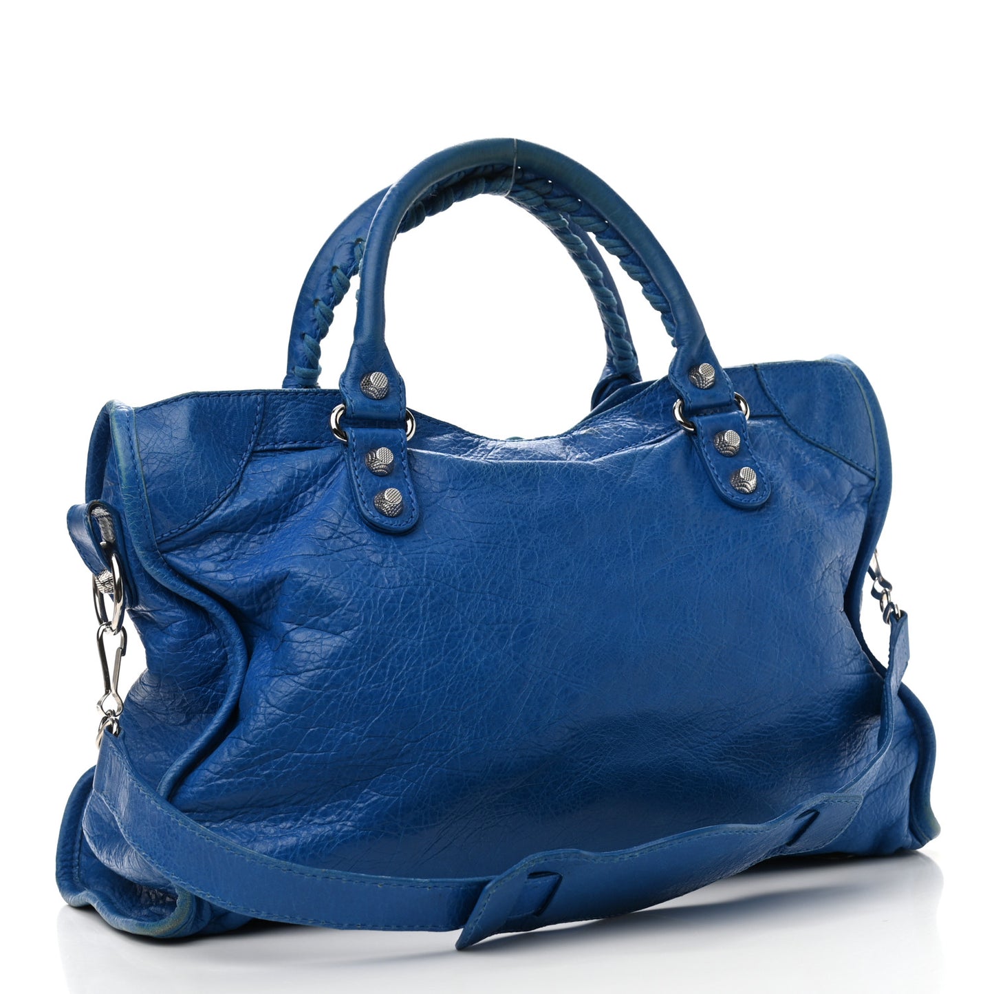 Agneau Giant 12 Silver Hardware City Bleu Lazuli
