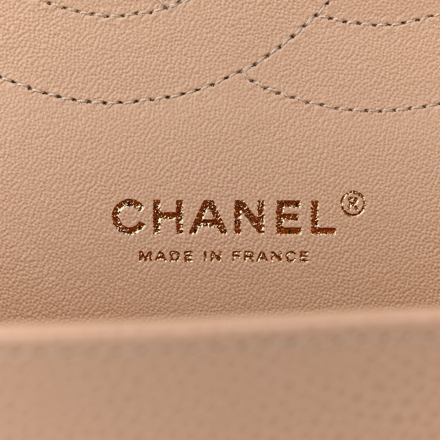 Caviar Quilted Jumbo Double Flap Beige Clair
