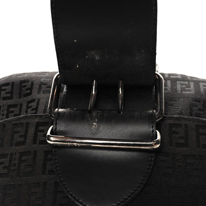 Fendi Zucchino Buckle Shoulder Bag Black 11 of 13