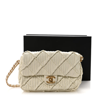 Chanel Pleated Calfskin Quilted Medallion Flap White 11 of 11