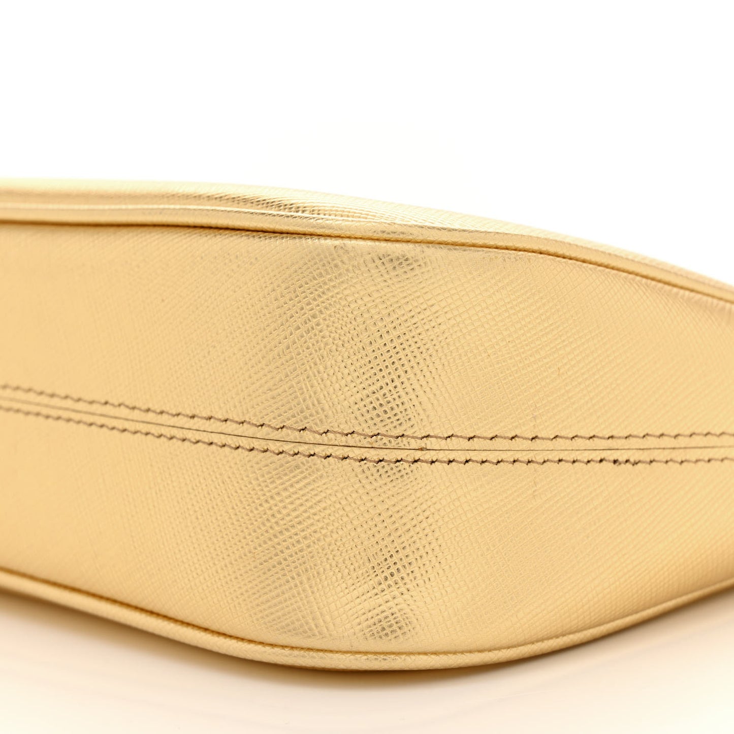 Saffiano Lux Mini Re-Edition Shoulder Bag Platino