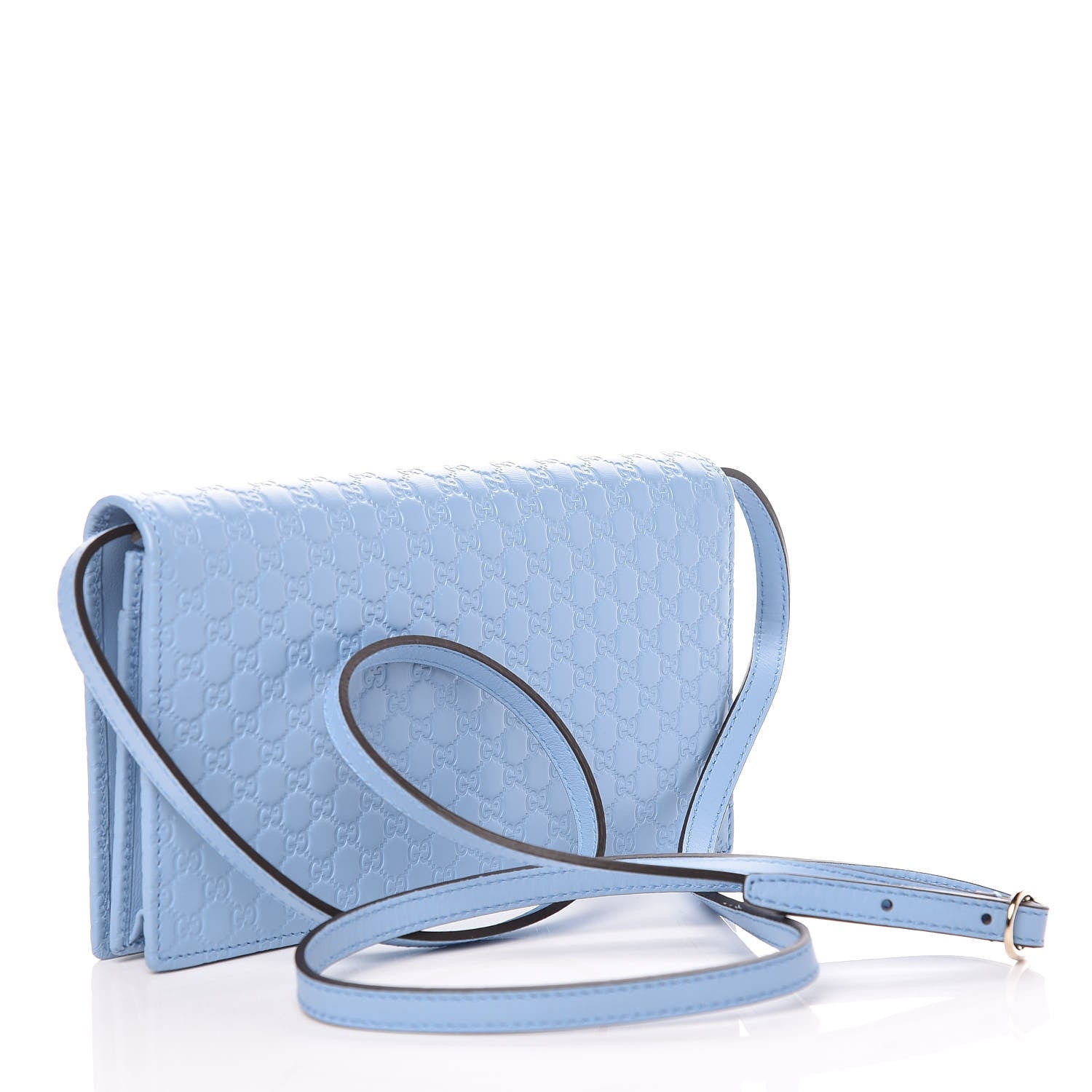 Gucci Microguccissima Crossbody Wallet Mineral Blue 3 of 9