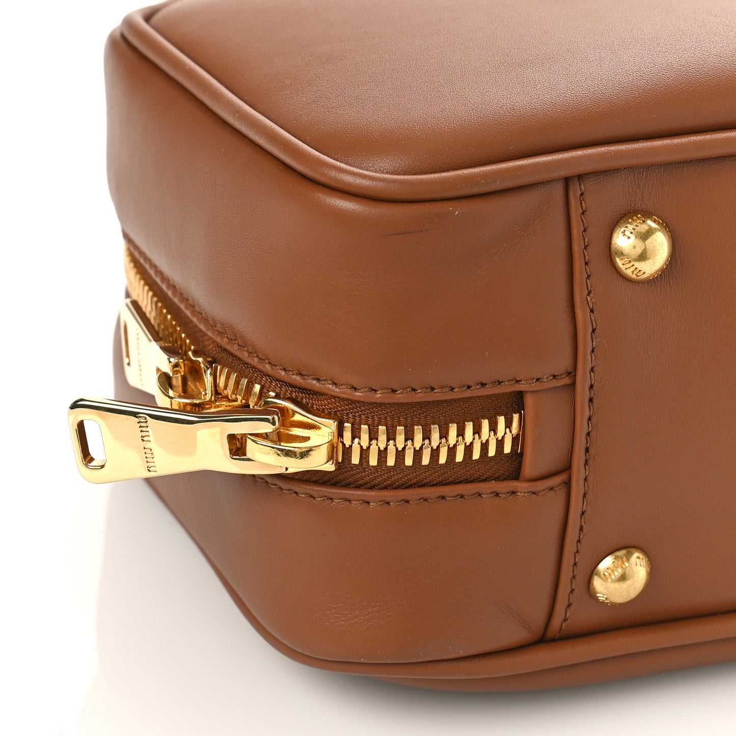 Calfskin Arcadie Top Handle Bag Cognac
