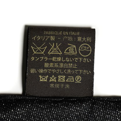 Louis Vuitton Silk Monogram Scarf Black 6 of 6