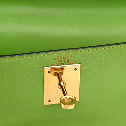 Hermes Veau Gulliver Kelly Retourne 28 Vert Cru 5 of 16
