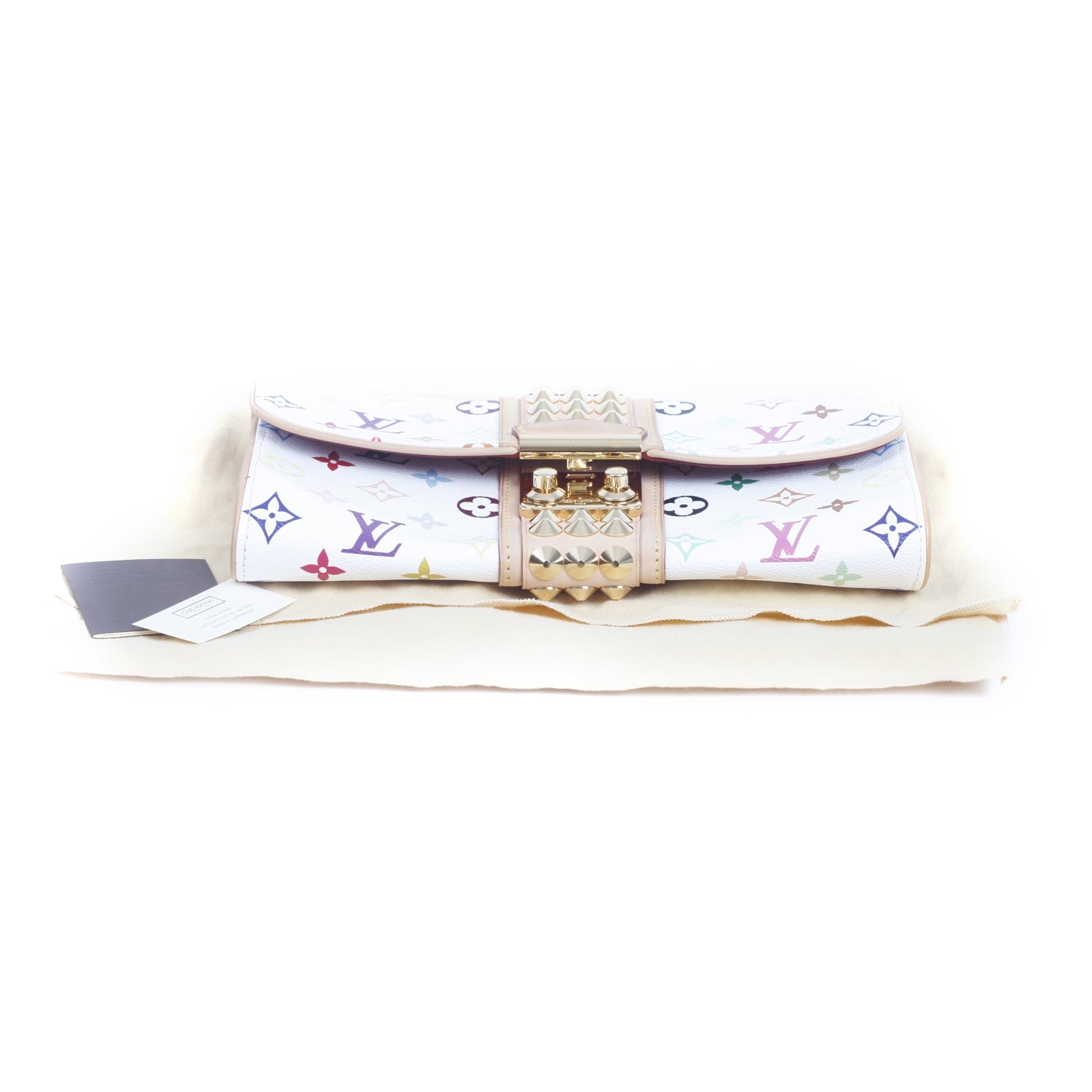 Louis Vuitton Monogram Multicolor Courtney Clutch White 11 of 11