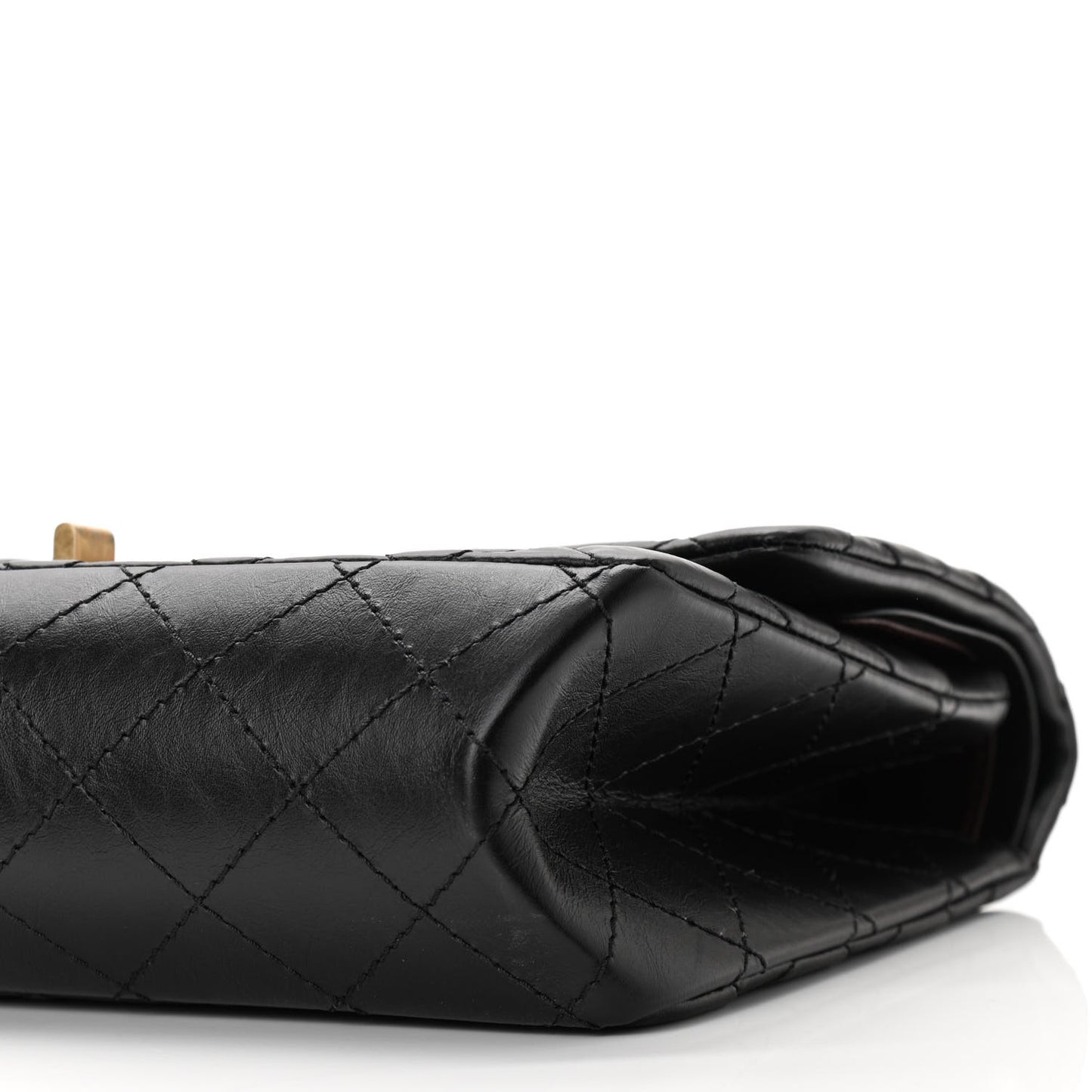Aged Calfskin Quilted 2.55 Reissue 226 Flap Black