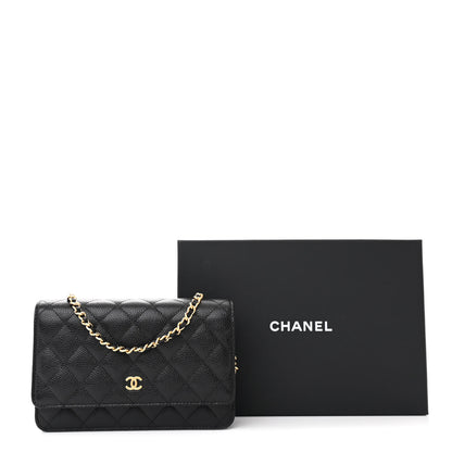 Chanel Caviar Quilted Wallet on Chain WOC Black 12 of 12