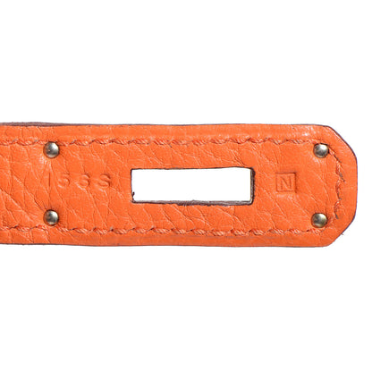 Hermes Taurillon Clemence Birkin 35 Orange 11 of 26