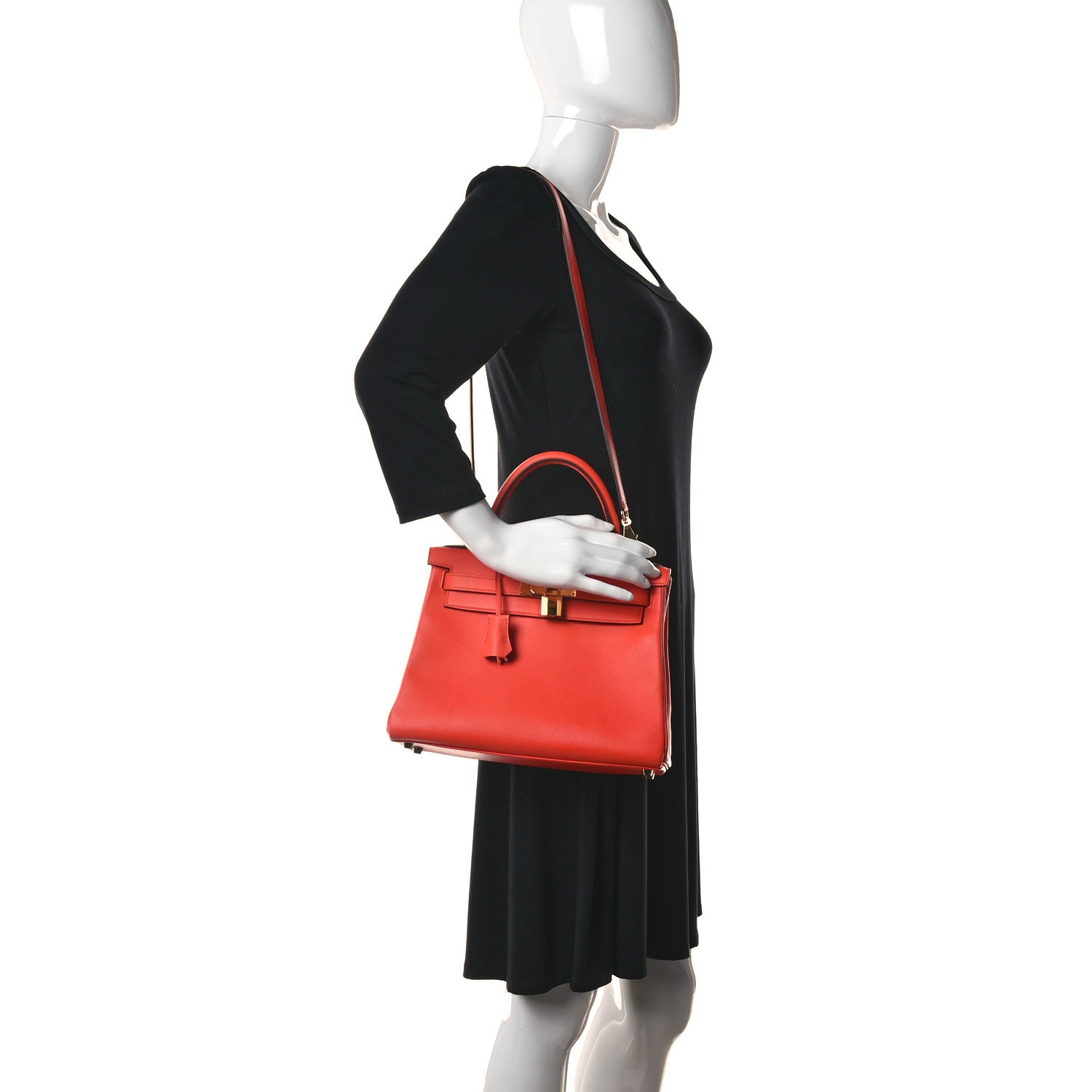 Hermes Evercolor Kelly Retourne 28 Orange Poppy 3 of 41