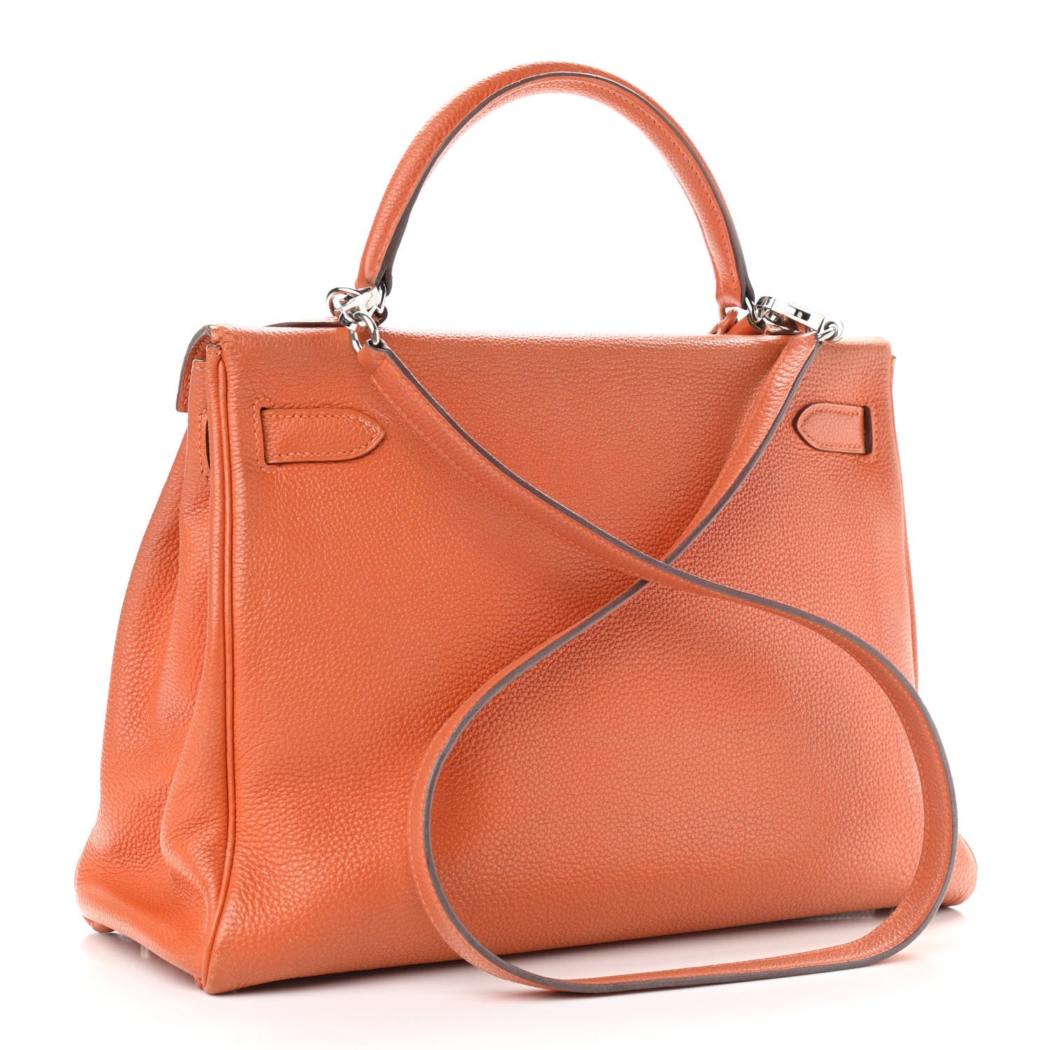 Hermes Togo Kelly Retourne 32 Orange 2 of 21