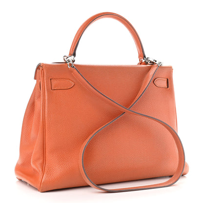 Hermes Togo Kelly Retourne 32 Orange 2 of 21