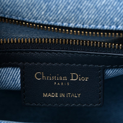 Christian Dior Denim Macrocannage Medium Caro Bag Blue 6 of 10