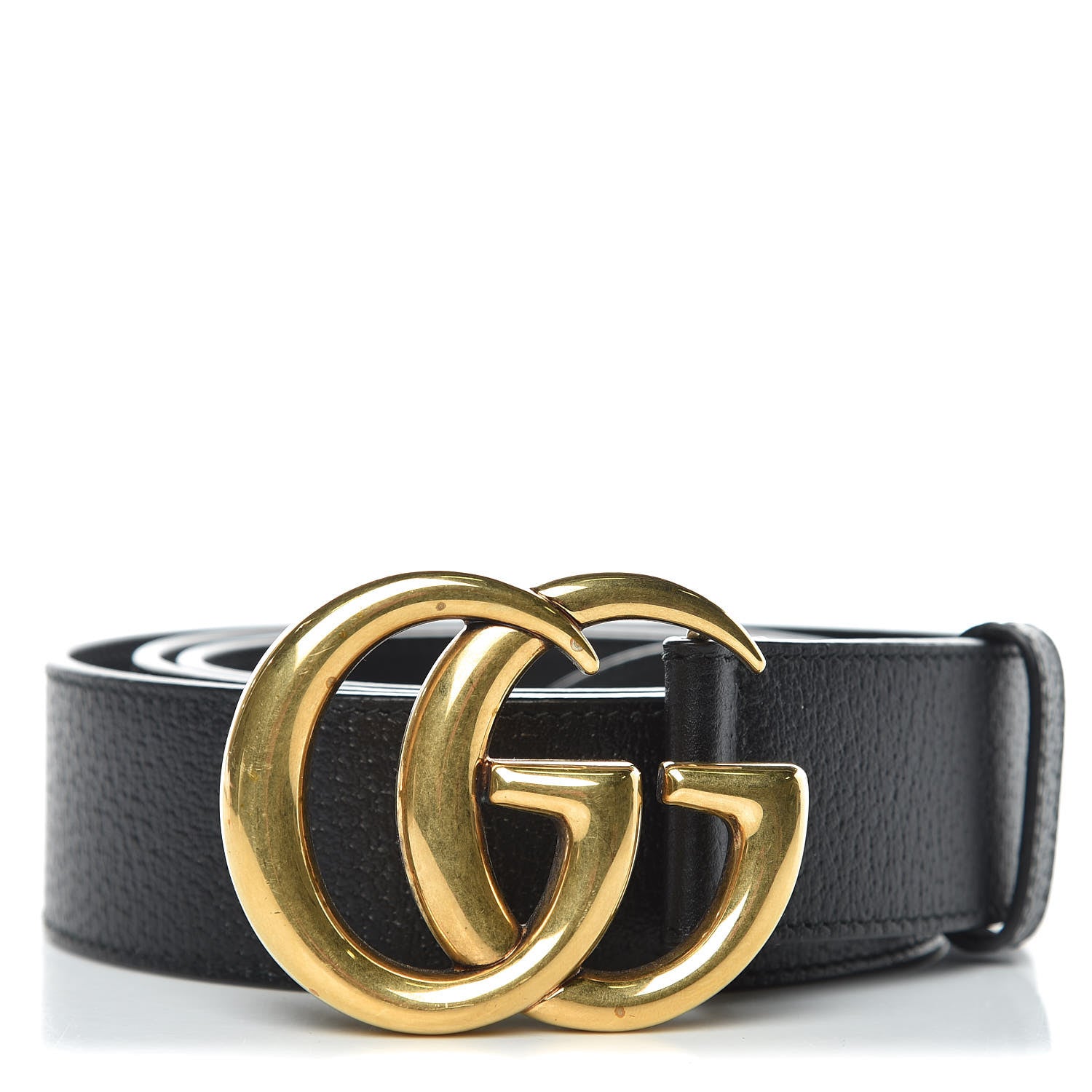 Gucci Textured Calfskin Double G 40mm Belt 110 44 Black 1 of 8