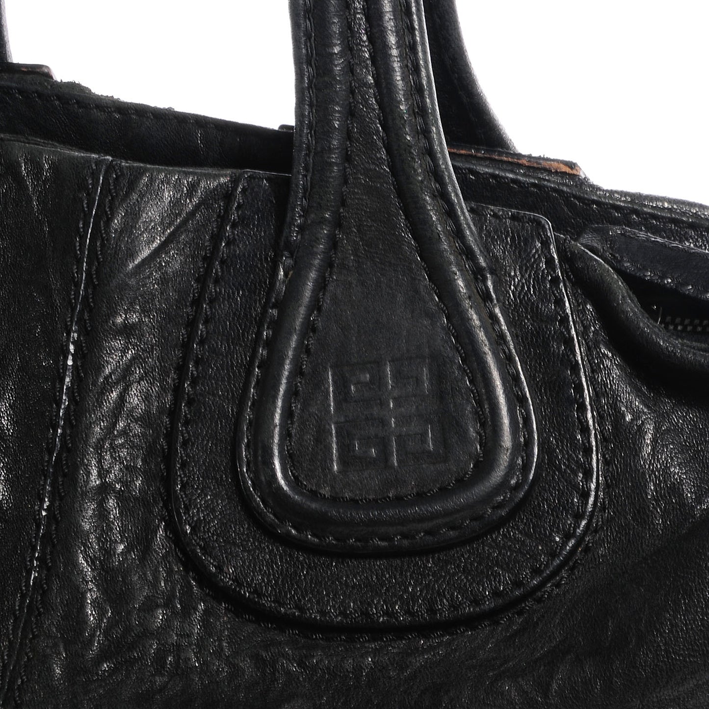 Wrinkled Lambskin Medium Nightingale Black
