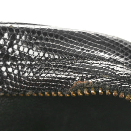 Chanel Lizard Quilted Small Tassel Camera Case Black 11 of 12