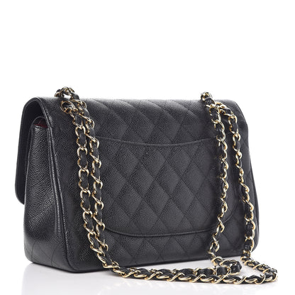 Chanel Caviar Quilted Jumbo Double Flap Black 3 of 13