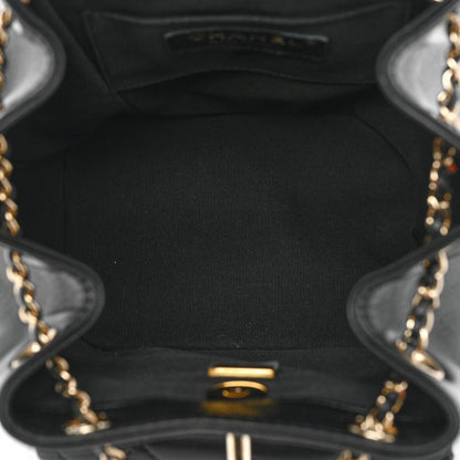 Chanel Lambskin Quilted Small Duma Drawstring Backpack Black 5 of 8