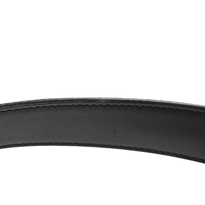 Gucci GG Supreme Monogram Plutone Calfskin Palladium Double G Reversible 30mm Belt 90 36 Beige Ebony Black 7 of 10