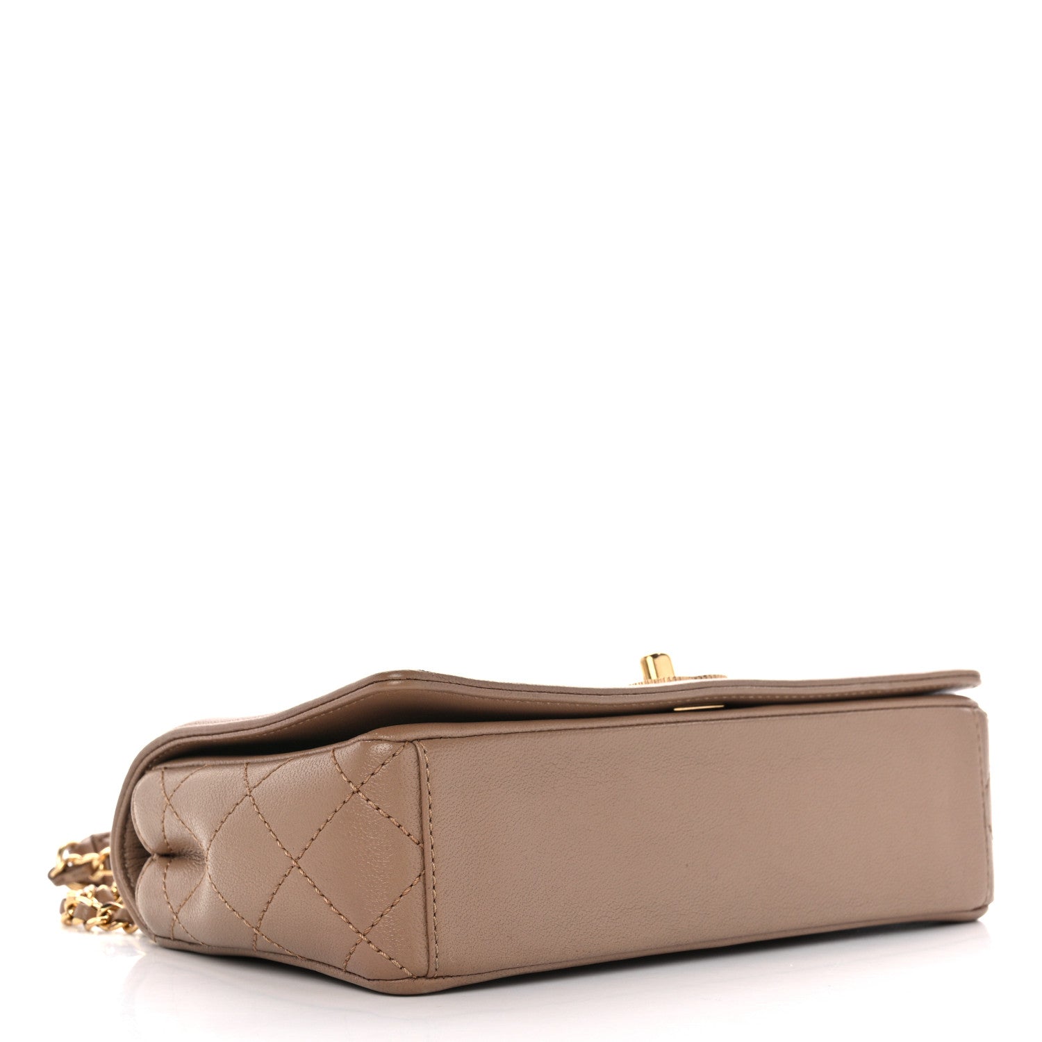 Chanel Sheepskin Quilted Small Vintage Mademoiselle Flap Beige 4 of 10