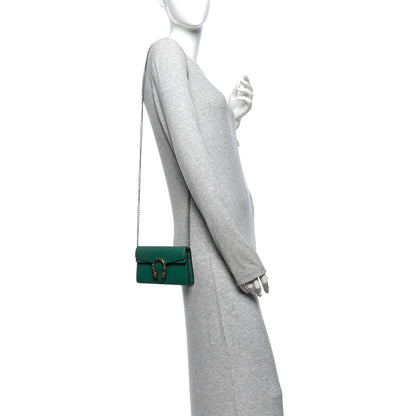 Gucci Calfskin Super Mini Dionysus Shoulder Bag Emerald 2 of 9