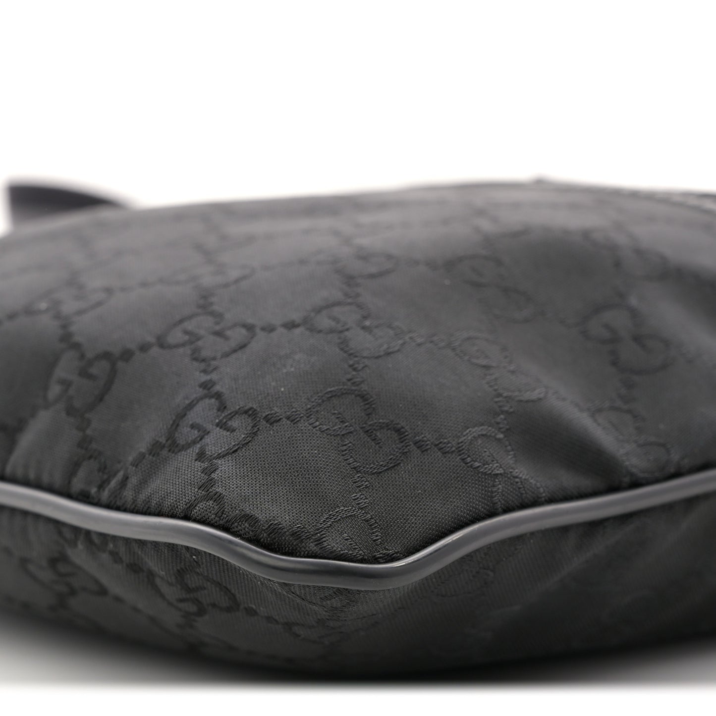 Nylon Monogram Mini Flat Messenger Bag Black