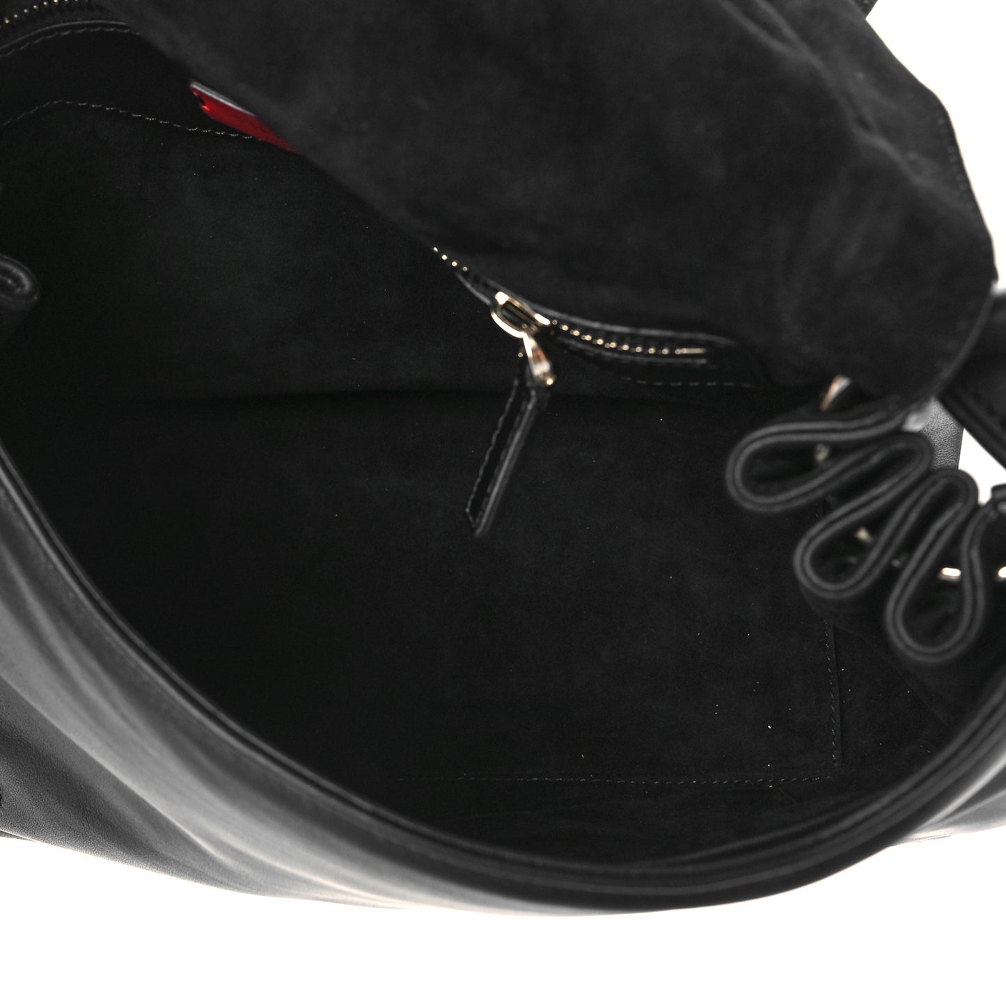 Lambskin Snakeskin Bloomy Crossbody Bag Black