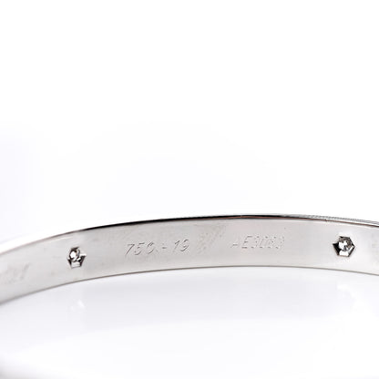 Cartier 18K White Gold 6 Diamond LOVE Bracelet 19 6 of 6
