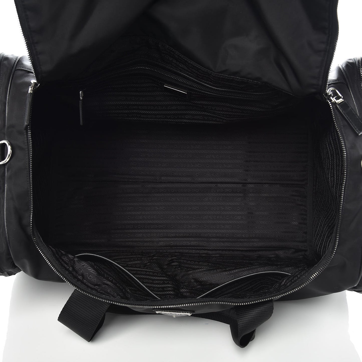 Tessuto Nylon Saffiano Viaggio Duffle Black