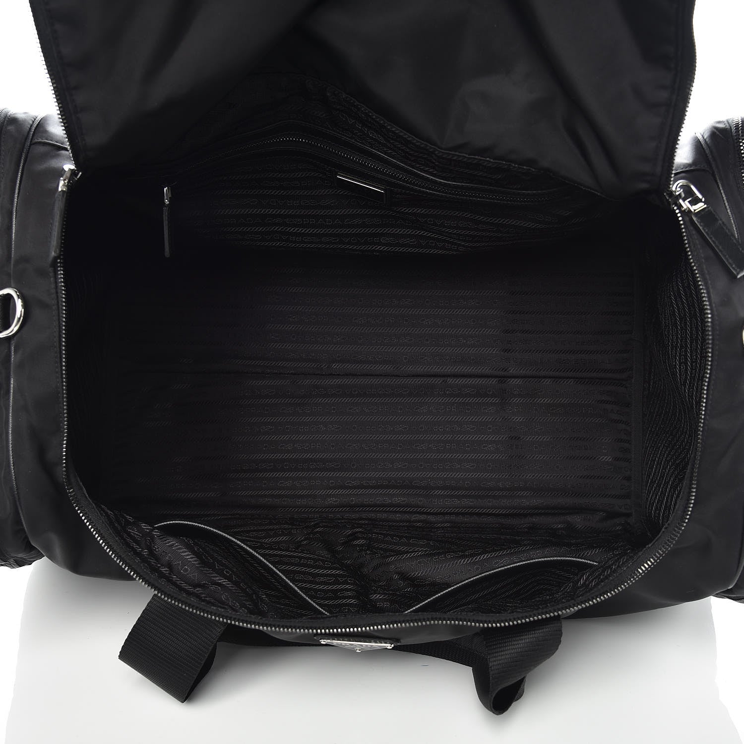 Prada Tessuto Nylon Saffiano Viaggio Duffle Black 5 of 12