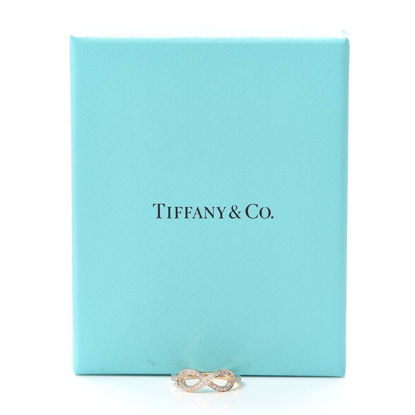 18K Rose Gold Diamond Infinity Ring 52 6