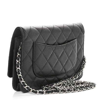 Chanel Caviar Quilted Wallet on Chain WOC Black 2 of 11