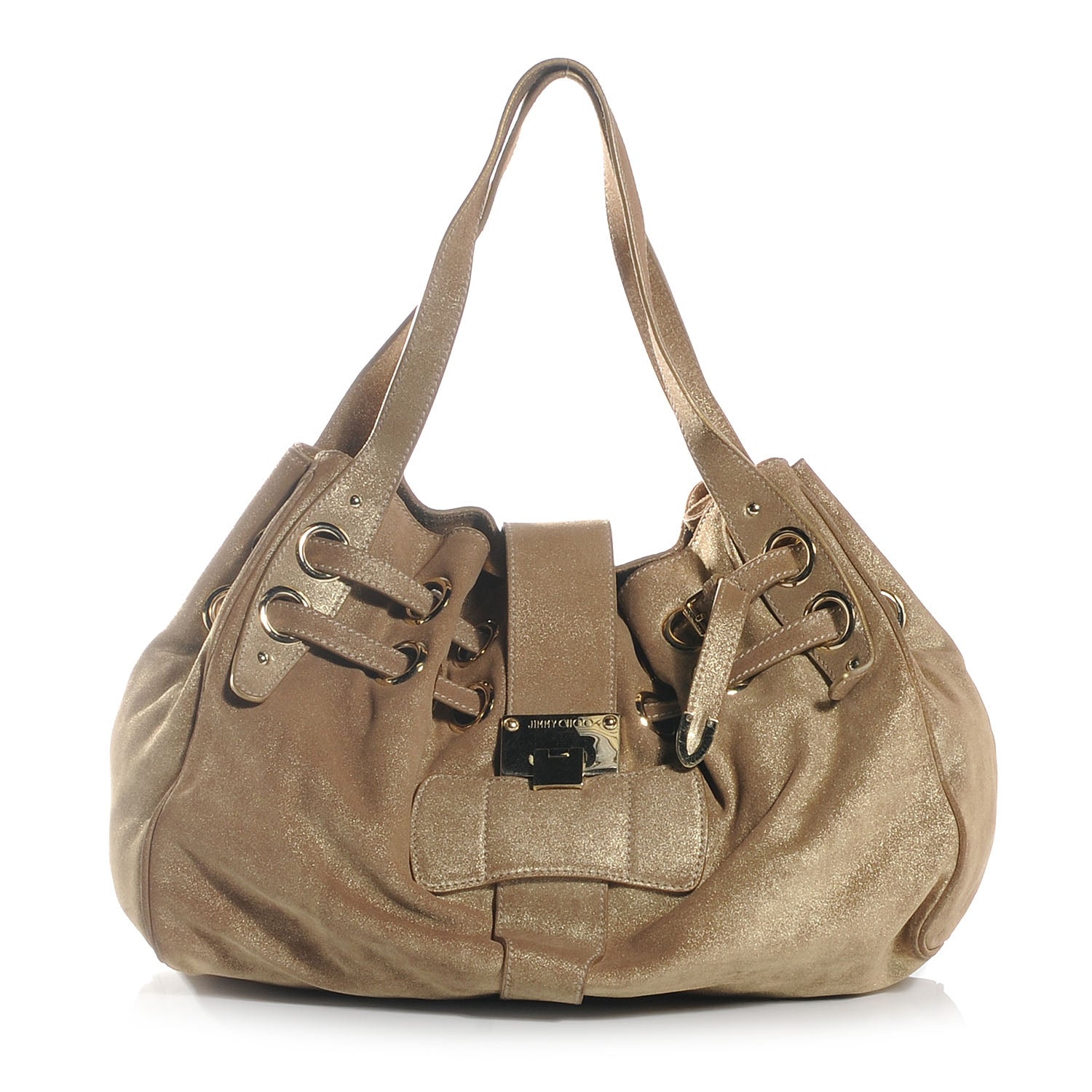 Jimmy Choo Metallic Suede Ramona Gold 1 of 6