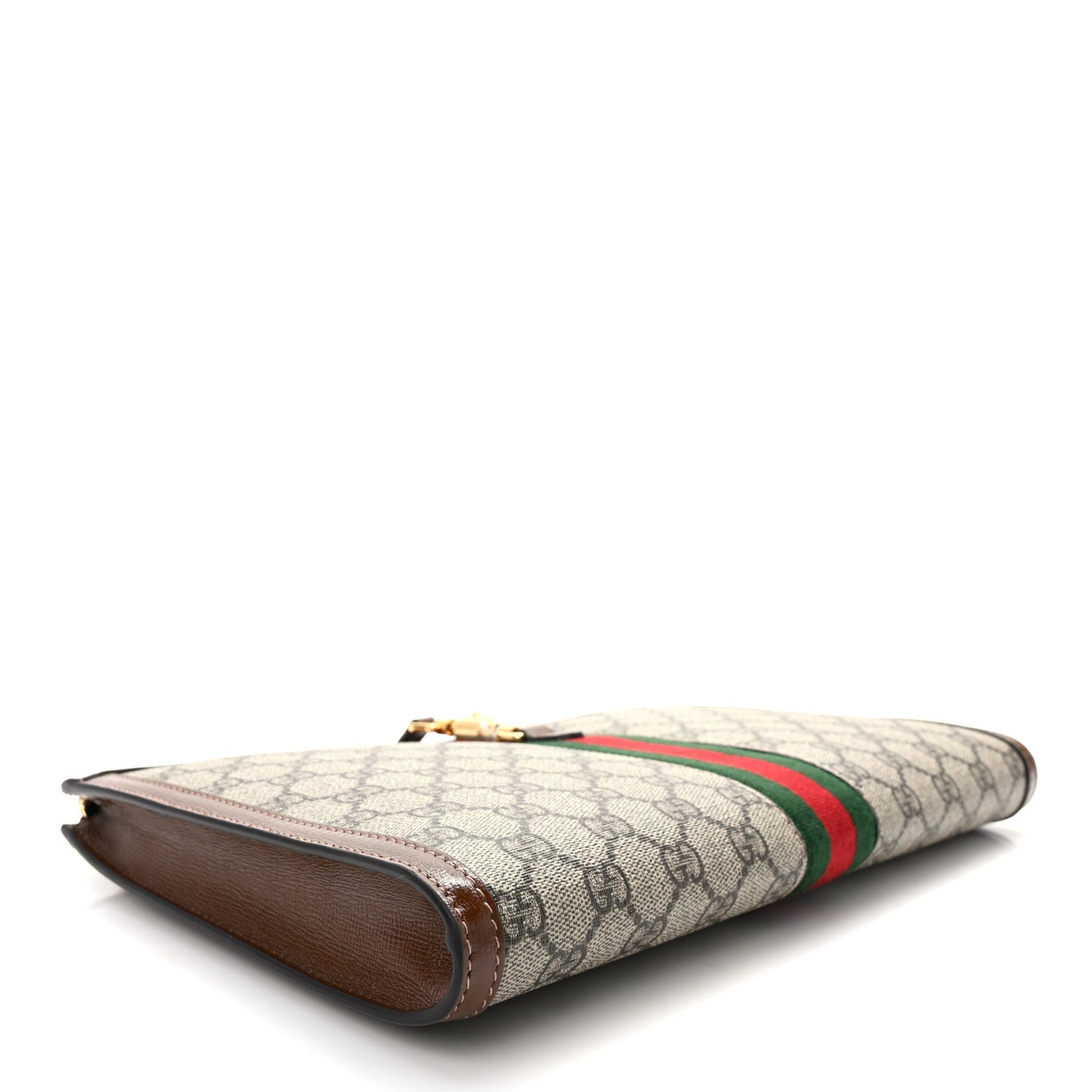 GG Supreme Monogram Large Jackie 1961 Pouch Brown