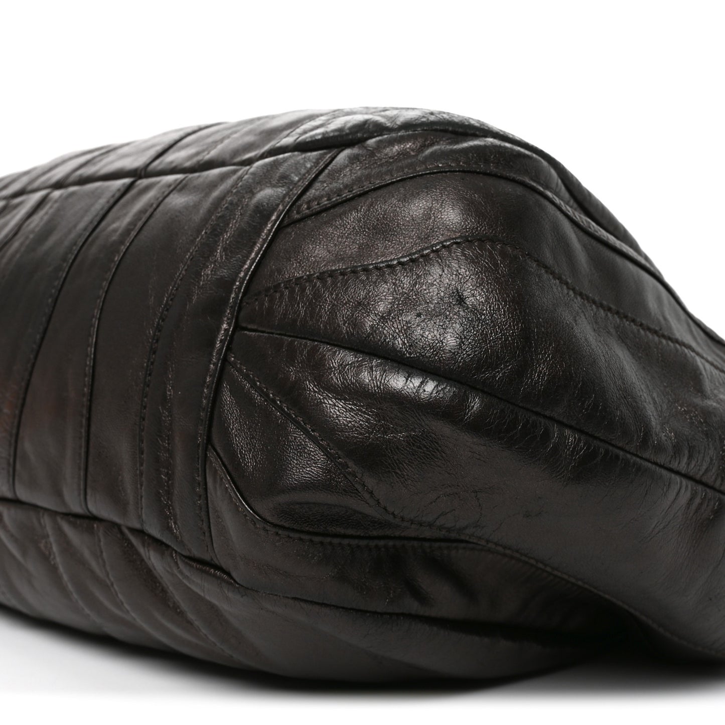 Nappa Pleated Hobo Grafite Mordore