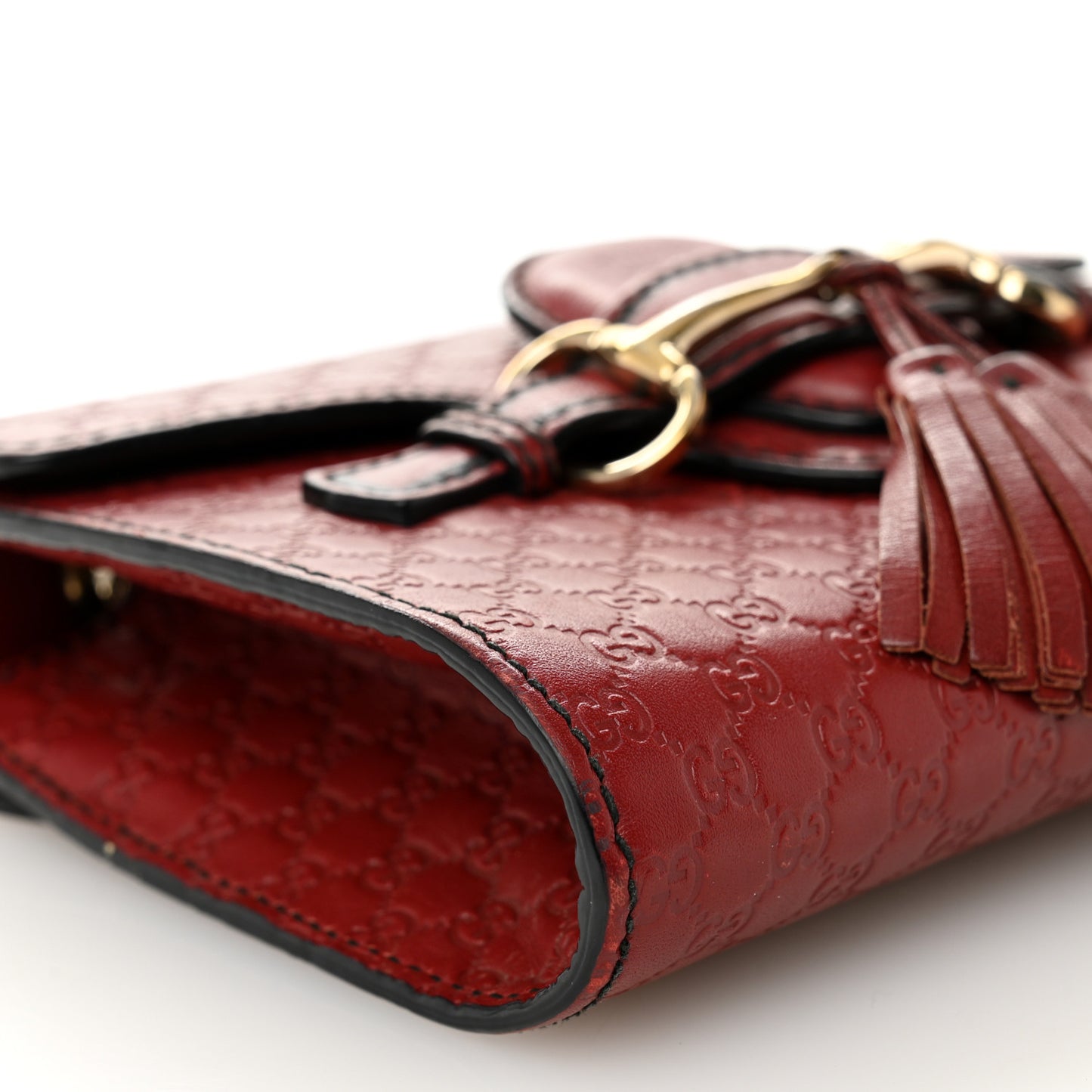 Soft Microguccissima Mini Emily Chain Shoulder Bag Rosso